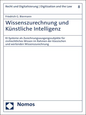 cover image of Wissenszurechnung und Künstliche Intelligenz